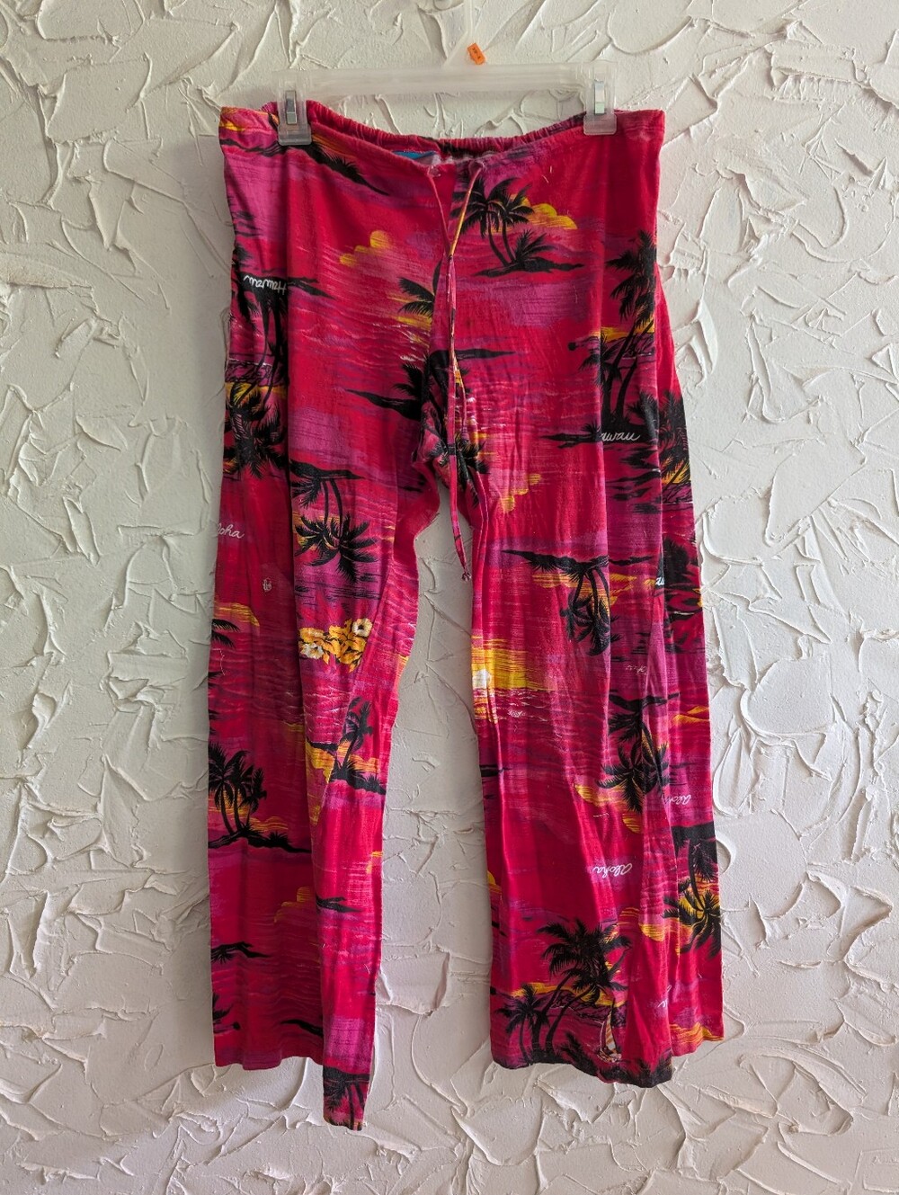 Delia's Vintage Pink Tropical Print Wide Legged Loungewear Set Size Small